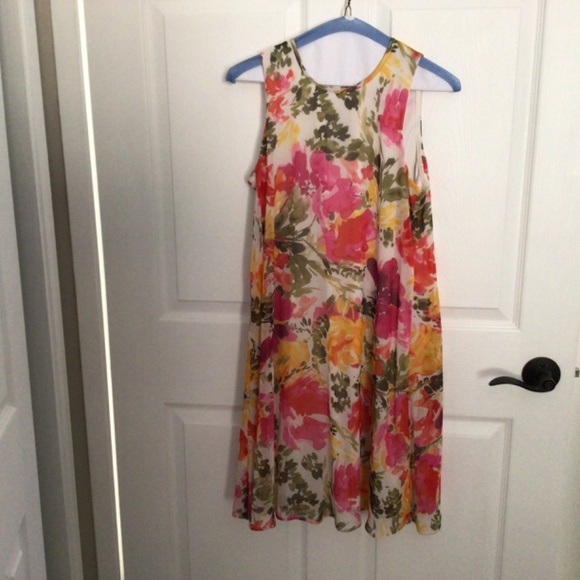 Calvin Klein silk and chiffon trapeze dress size 6 - Picture 2 of 3